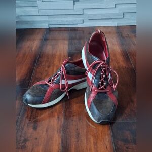 Men's Bally Brown Leather Low Trainers, Size 11.5